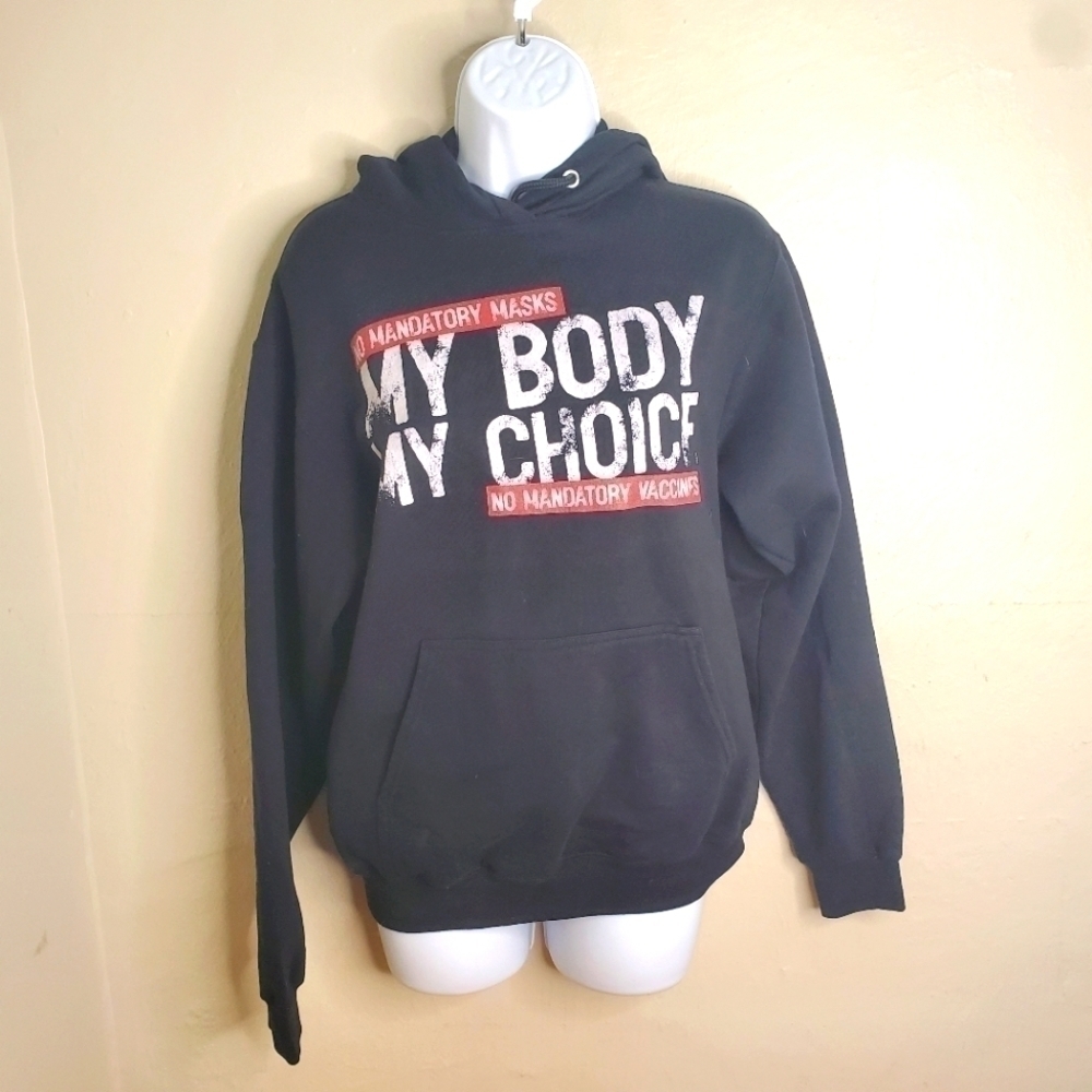 My Body My Choice Hoodie Adult Unisex Small Black